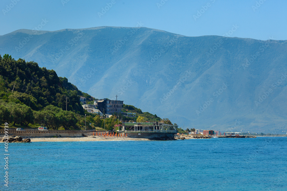 Albania. View of the sea and mountains