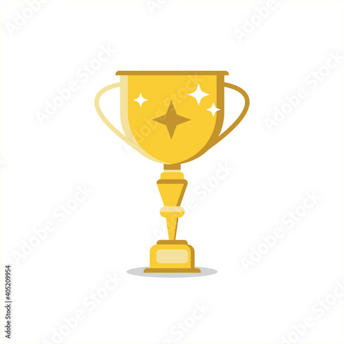 gold cup isolated on white background