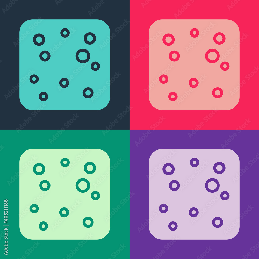 Pop art Beer bubbles icon isolated on color background. Vector. Pop art Beer bubbles icon isolated on color background. Vector.
