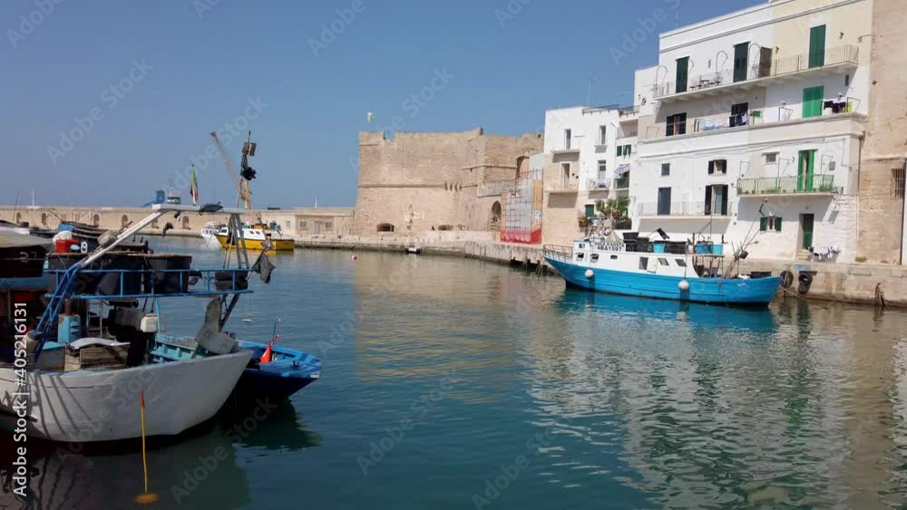 ITALY, MONOPOLI. 2019, JUNE, 10th, Old town and port of Monopoli, Apulia, Italy ITALY, MONOPOLI. 2019, JUNE, 10th, Old town and port of Monopoli, Apulia, Italy