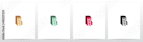  Ladder On Letter Logo Design L