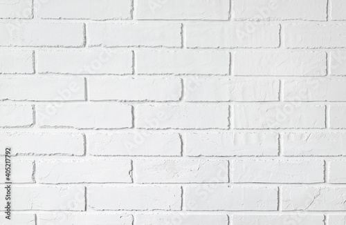 background of white brick wall with copy space