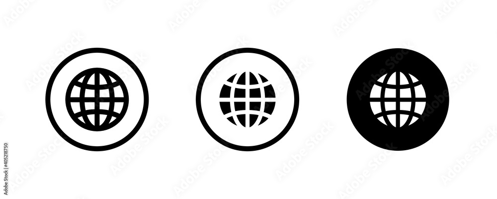 Globe, World, Go to web Website icons set Communication, WWW, World wide, support, social media, contact us, internet icon symbol sign vector collection Editable stroke isolated in white Globe, World, Go to web Website icons set Communication, WWW, World wide, support, social media, contact us, internet icon symbol sign vector collection Editable stroke isolated in white