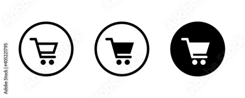 Shopping Cart icon, shop icons button,vector, sign, symbol, logo, illustration, editable stroke, flat design style isolaated on white linear pictogram