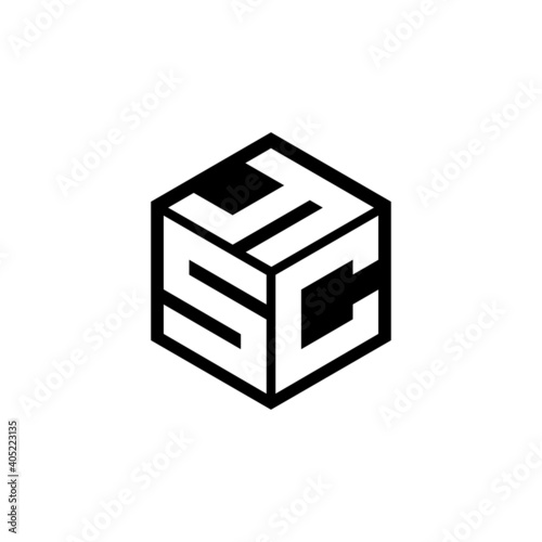 SCY letter logo design with white background in illustrator, cube logo, vector logo, modern alphabet font overlap style. calligraphy designs for logo, Poster, Invitation, etc.	