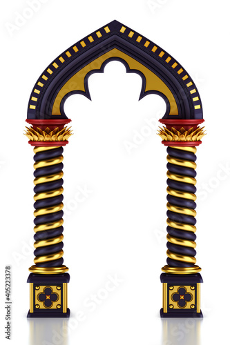 Ancient greek column 3d render.