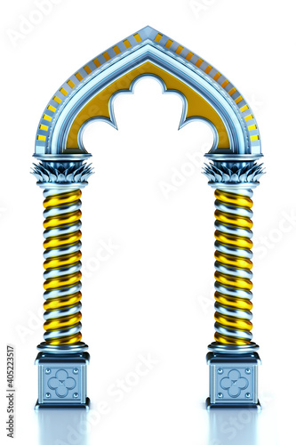 Ancient greek column 3d render.