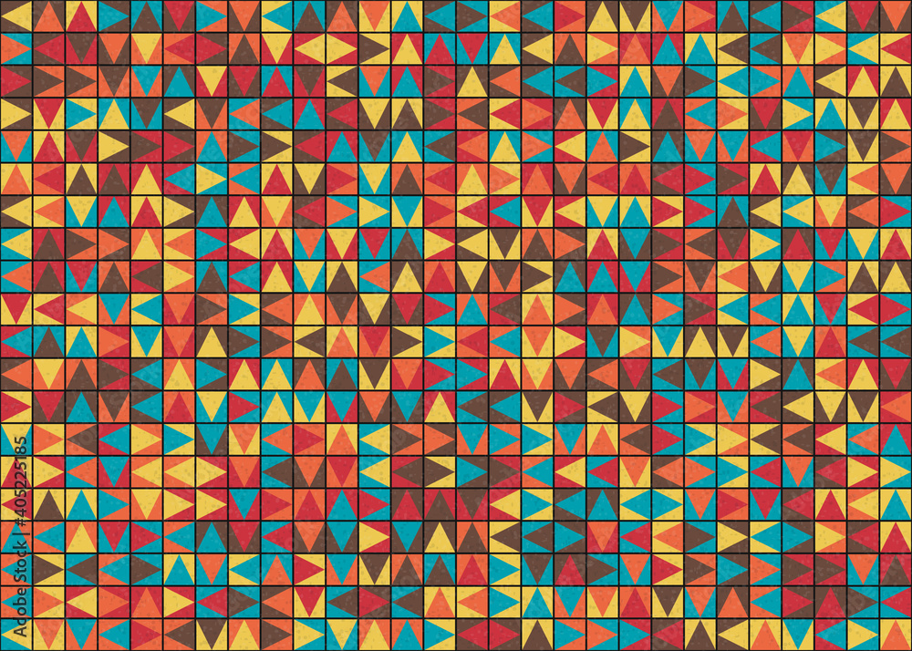 Fototapeta premium Abstract Geometric Pattern generative computational art illustration