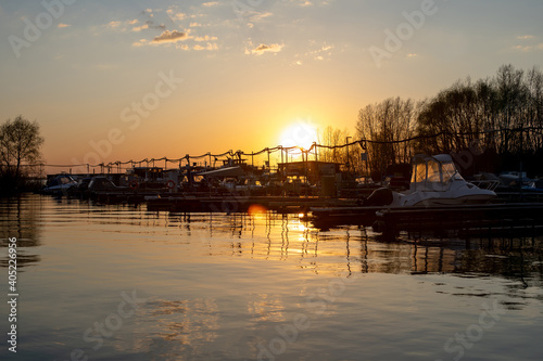 boat dock on the river