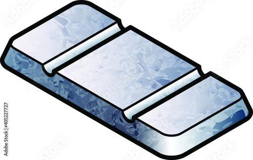 An ingot of zinc.