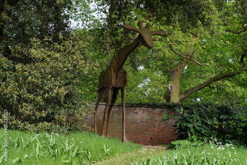 Giraffe, metal sculpture, Ickworth House photo