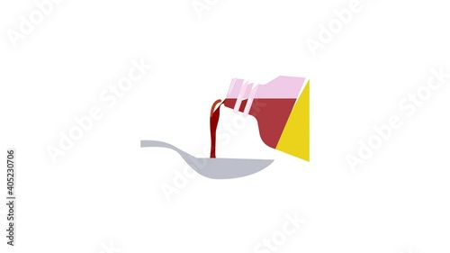 Wallpaper Mural Medical syrup icon animation best object on white background Torontodigital.ca