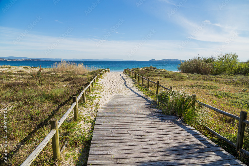 Fototapeta premium Beautiful beach in Isla de Ons