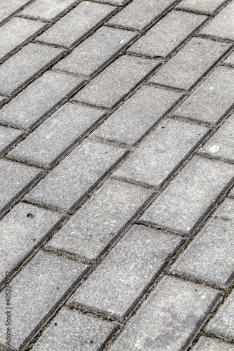 close-up of the road for pedestrians and cars