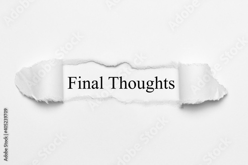 Final Thoughts 