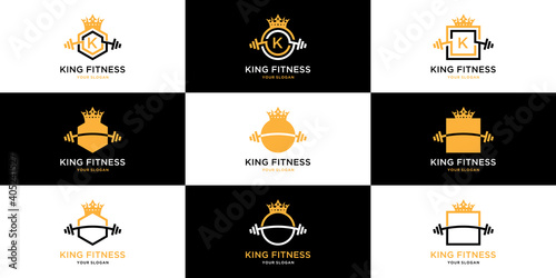King fitness logo collection