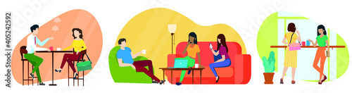 Office man rest after work. People chilling out 