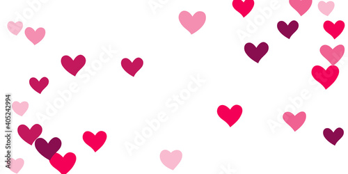 Heart confetti falling beautifully chaotically. © niko180180
