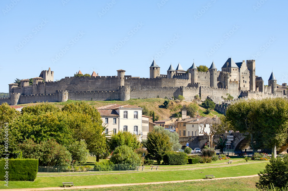 Carcassonne with the medieval fortress