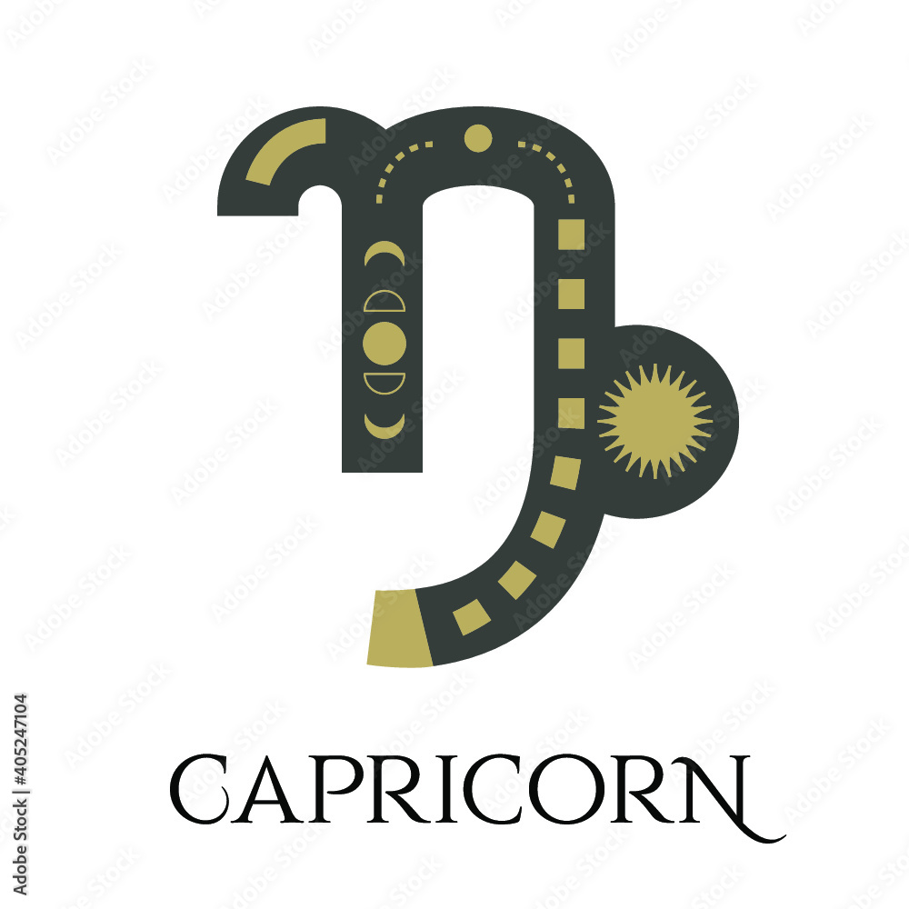 Caprinius Sign Zodiac signs Capricornus. Astrology signs set. Clipart Horoscope ...