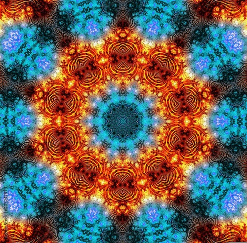 Abstract kaleidoscope background. Unique mandala design