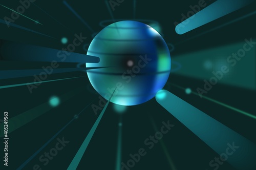 Earth solar round star flair circeling rotating graphical resource 