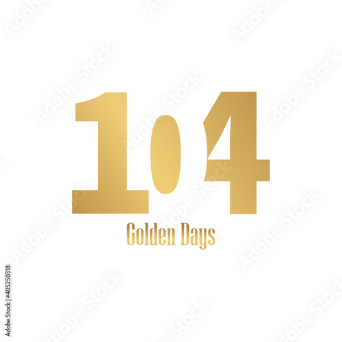 Photos 104 Golden letter-type vector design