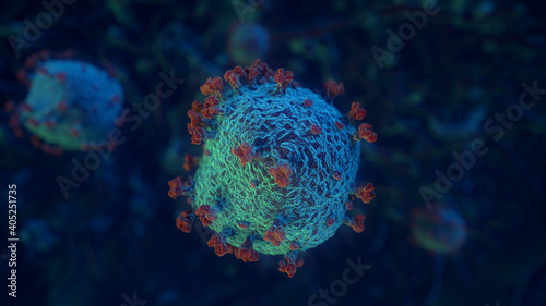 Schilderij op canvas visuel de virus