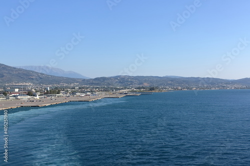 view of the sea and the city