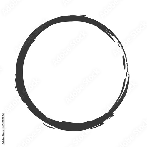 round frame banner isolated on white background 