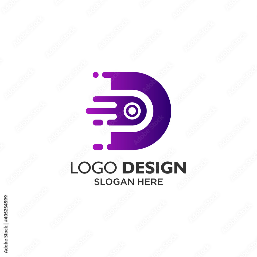 Letter D and wheel for service and automotive logo design
Letter D and wheel for service and automotive logo design