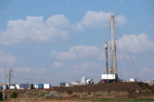 land oil and gas drilling rig mining industry © goce risteski