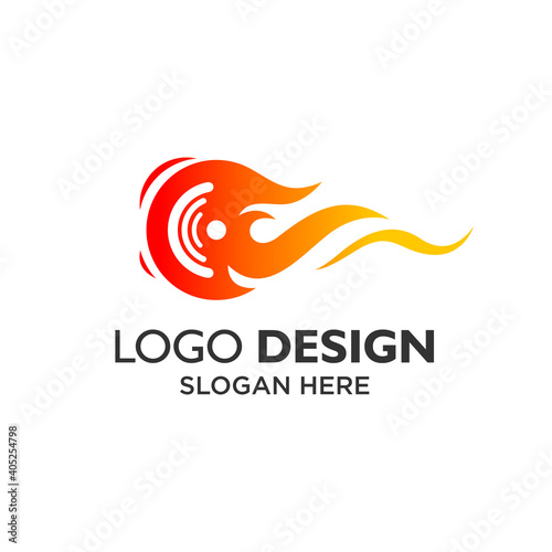 Hot wheel logo design template
