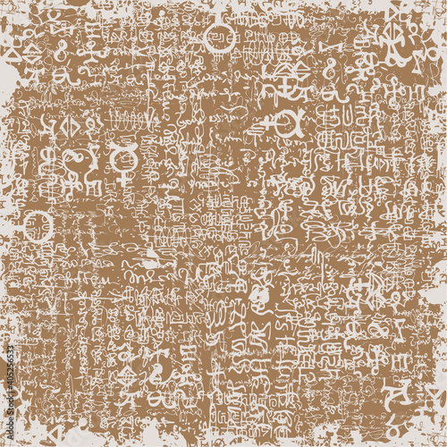 vector image of abstraction in the style of old blurry manuscript graphics Can be used as wallpaper or wrapping paper