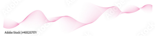 abstract vector pink wave melody lines on white background 