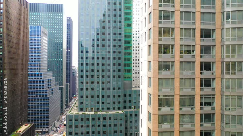 Pan Right View of New York City buildings and Skyline Pan Right View of New York City buildings and Skyline