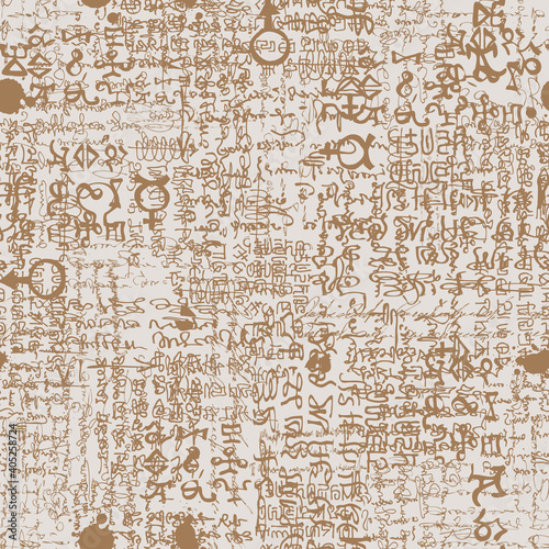 vector image of abstraction in the style of old blurry manuscript graphics Can be used as wallpaper or wrapping paper
