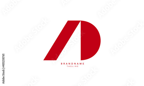 Alphabet letters Initials Monogram logo AD, DA, A and D