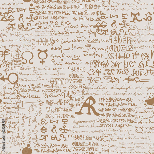 vector image of abstraction in the style of old blurry manuscript graphics Can be used as wallpaper or wrapping paper