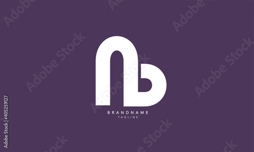 Alphabet letters Initials Monogram logo NB, BN, N and B