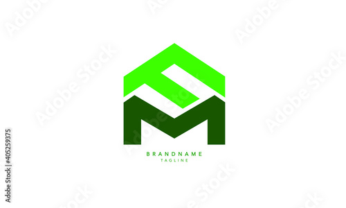 Alphabet letters Initials Monogram logo FM, MF, F and M