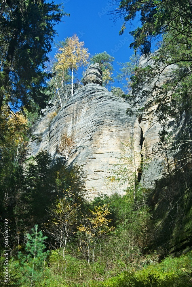 Czech Republic-view of rocks in the Teplice Rocks