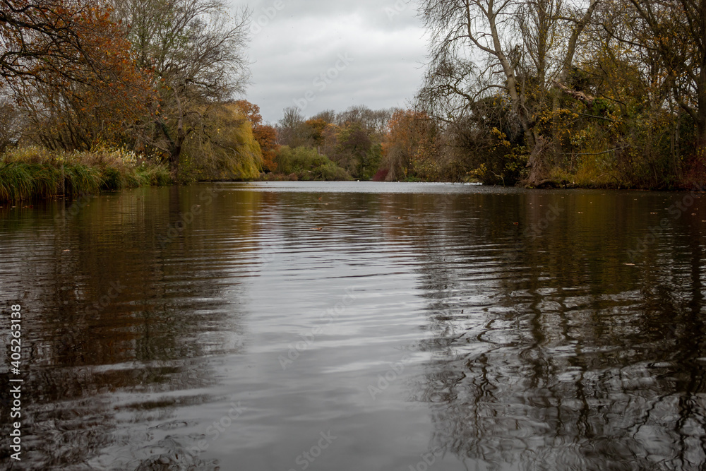 Autumn in Park Markeaton in England 