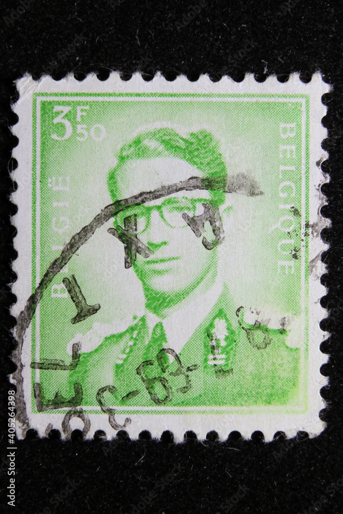 Isolated Belgium Stamp