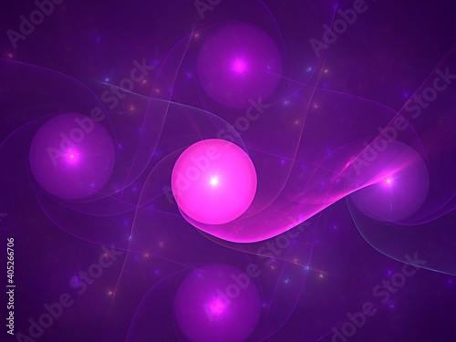 violet and purple balls m fractal