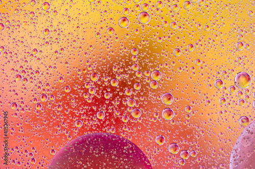 Abstract oil bubbles coloured background