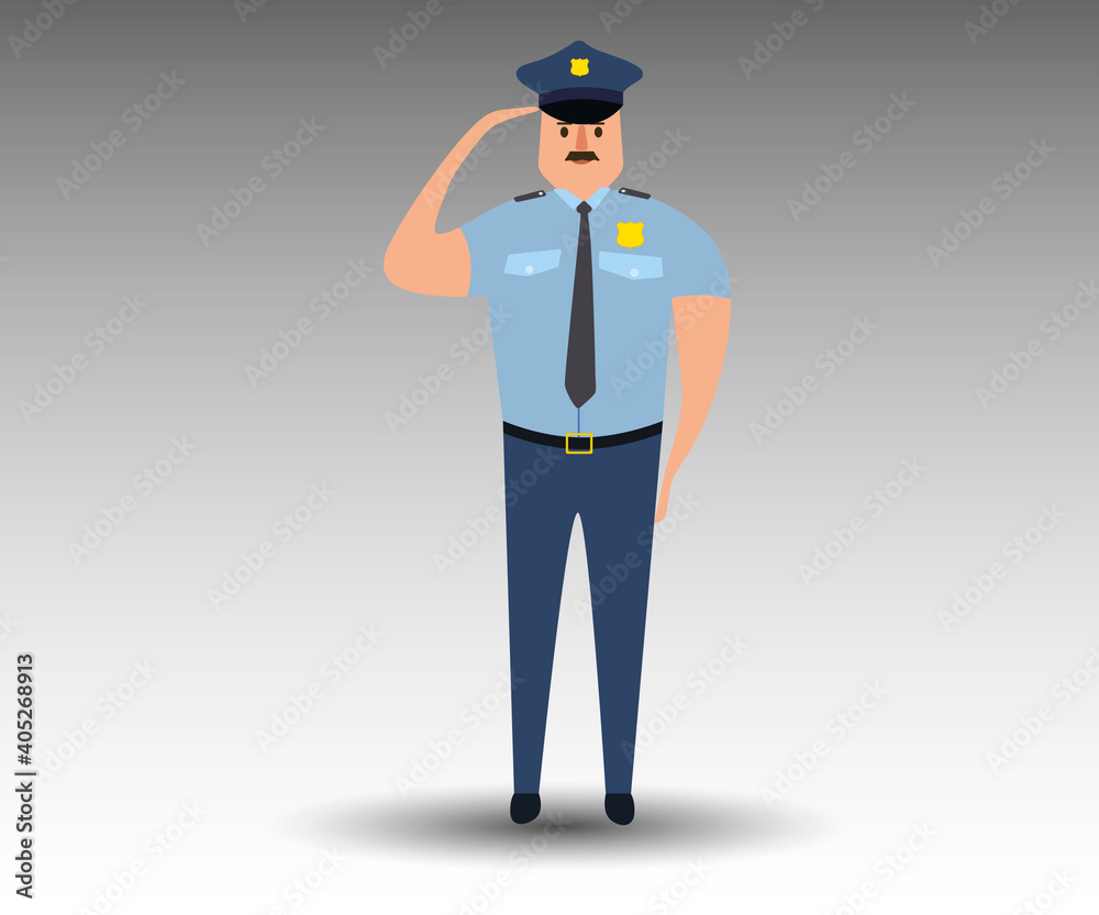 police officer salutes
