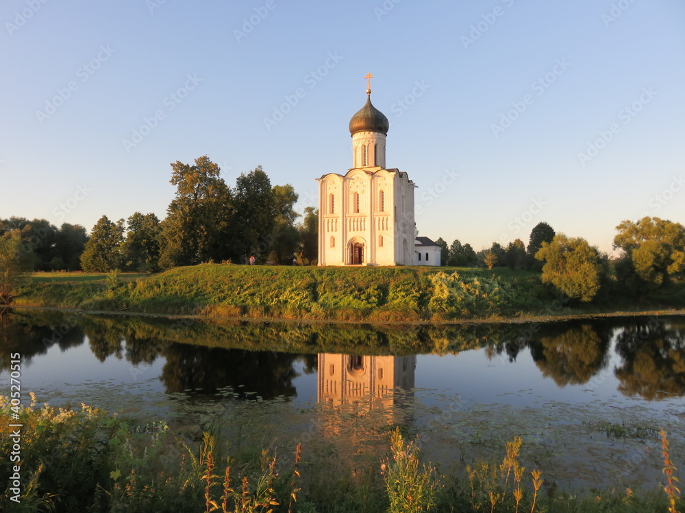 Church of the Intercession on the Nerl. 1165. Monument of architecture of Ancient Russia. An outstanding creation of Vladimir-Suzdal architects.