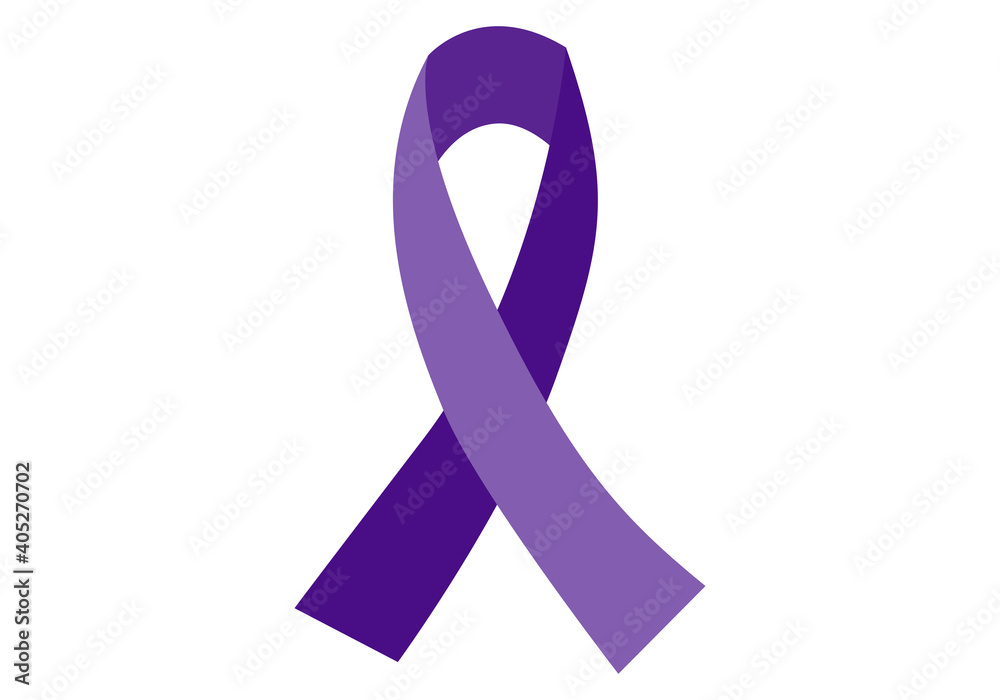 Lazo morado por el día internacional de la epilepsia. 