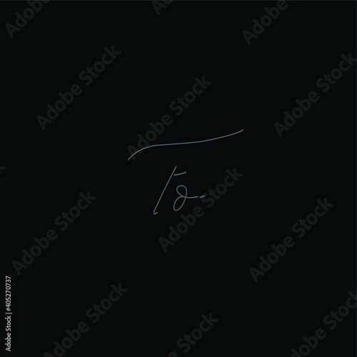 Td initial handwriting black background